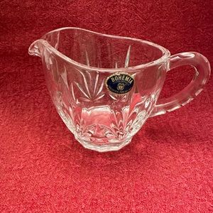 Bohemia Czech Republic Lead Crystal creamer and sugar set, like new